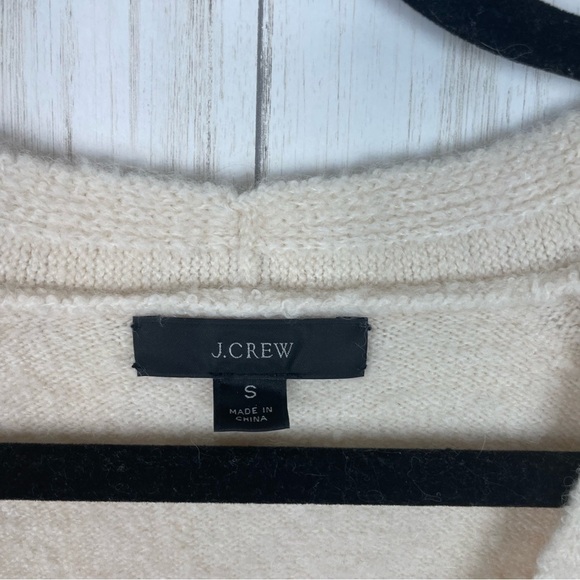 J. Crew Stretch-wool V-neck tunic sweater cream S - Picture 5 of 7